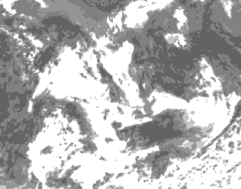 GDPS total cloud 072 hour forecast chart for Canada based on 2026/07/15 1200Z data