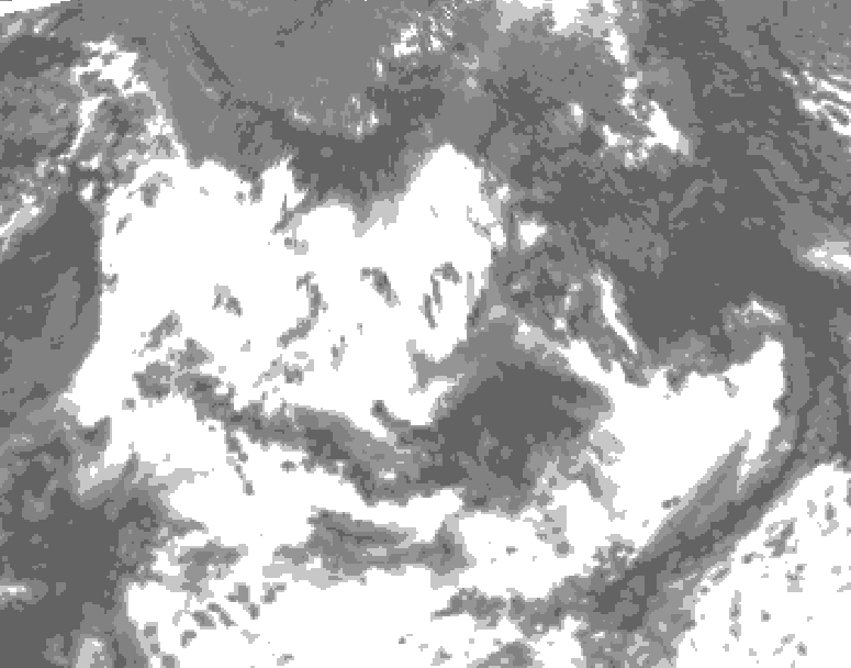 GDPS total cloud 120 hour forecast chart for Canada based on 2026/07/15 1200Z data