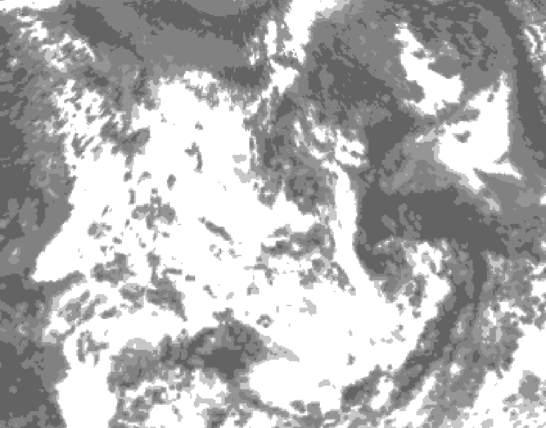GDPS total cloud 168 hour forecast chart for Canada based on 2026/07/15 1200Z data
