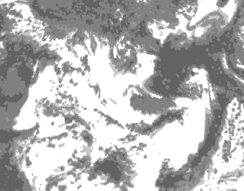 GDPS total cloud 192 hour forecast chart for Canada based on 2026/07/15 1200Z data