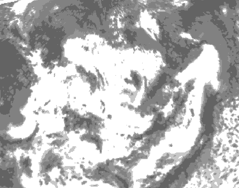 GDPS total cloud 216 hour forecast chart for Canada based on 2026/07/15 1200Z data