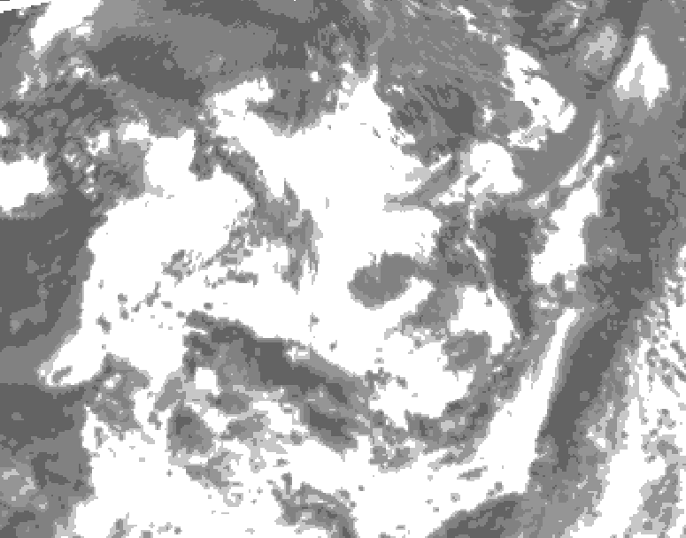 GDPS total cloud 240 hour forecast chart for Canada based on 2026/07/15 1200Z data