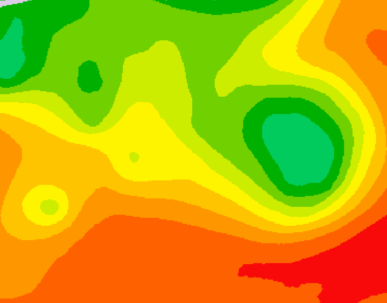 GDPS 500 millibar geopotential height 024 hour forecast chart for Canada based on 2026/07/16 0000Z data
