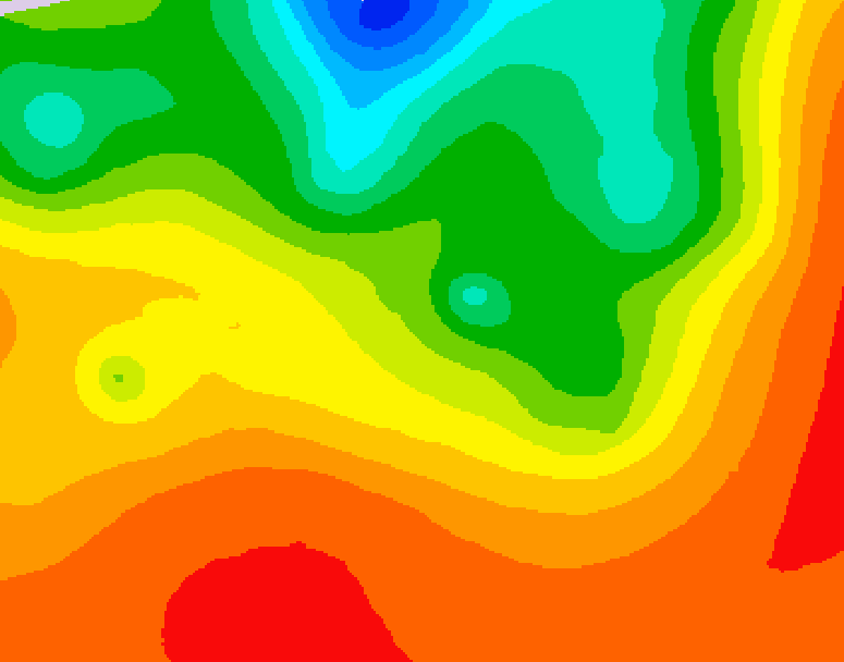 GDPS 500 millibar geopotential height 222 hour forecast chart for Canada based on 2026/07/16 0000Z data