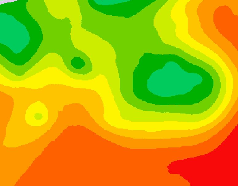 GDPS 500 millibar geopotential height 036 hour forecast chart for Canada based on 2026/07/16 1200Z data