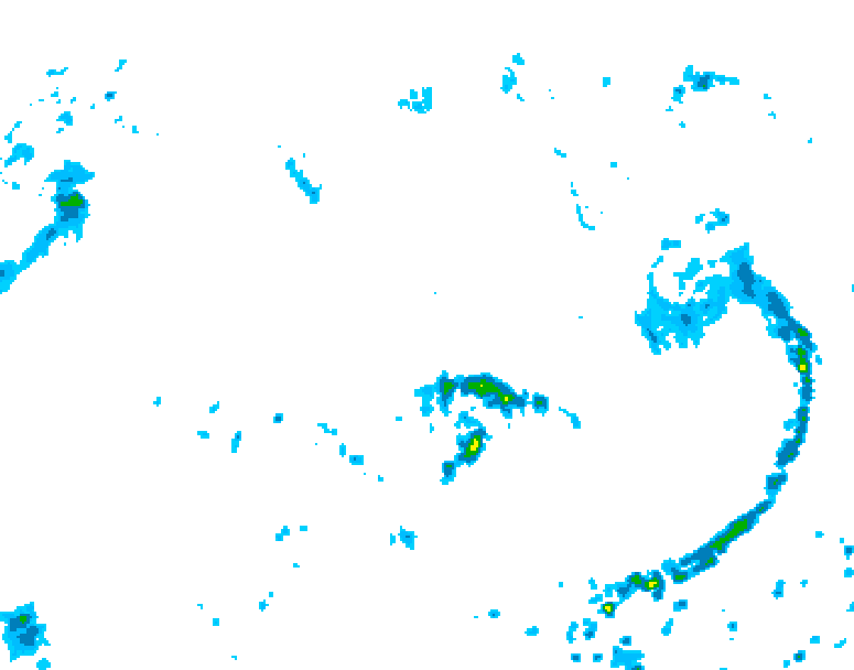 GDPS precipitation 102 hour forecast chart for Canada based on 2026/07/16 0000Z data