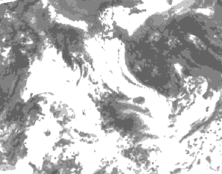 GDPS total cloud 042 hour forecast chart for Canada based on 2026/07/16 0000Z data