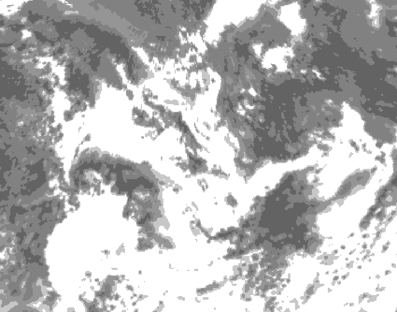 GDPS total cloud 066 hour forecast chart for Canada based on 2026/07/16 0000Z data