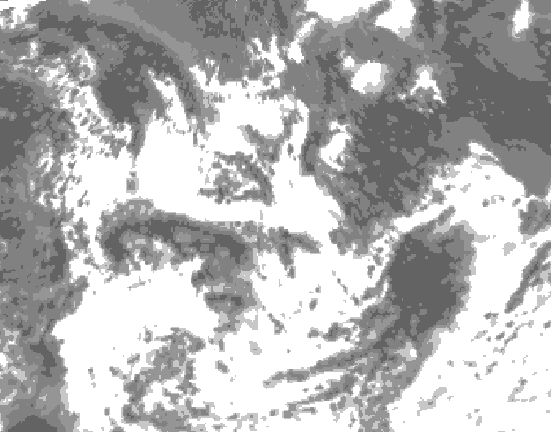 GDPS total cloud 072 hour forecast chart for Canada based on 2026/07/16 0000Z data