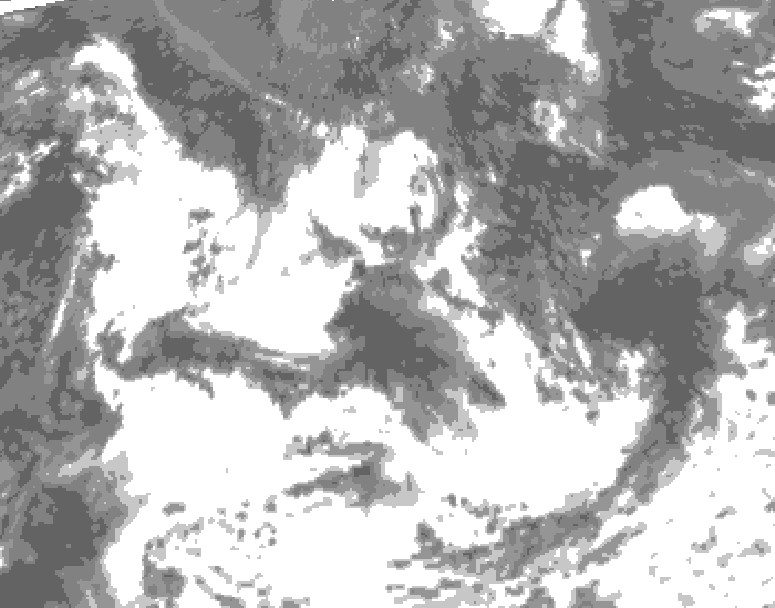 GDPS total cloud 090 hour forecast chart for Canada based on 2026/07/16 0000Z data