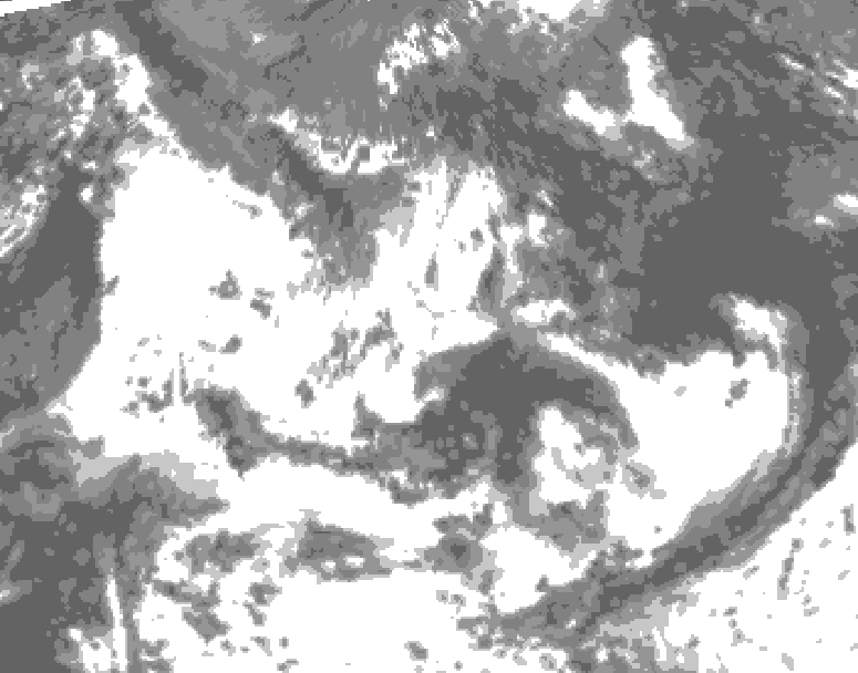 GDPS total cloud 108 hour forecast chart for Canada based on 2026/07/16 0000Z data