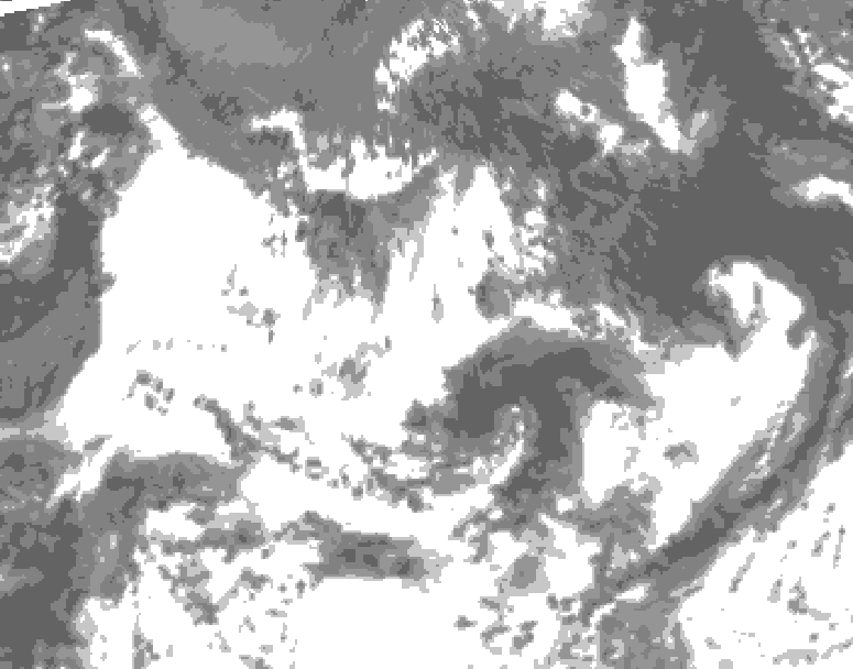 GDPS total cloud 114 hour forecast chart for Canada based on 2026/07/16 0000Z data