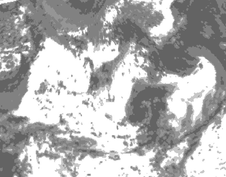 GDPS total cloud 126 hour forecast chart for Canada based on 2026/07/16 0000Z data