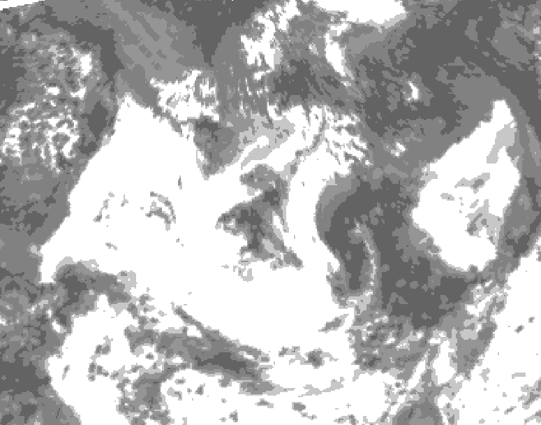 GDPS total cloud 138 hour forecast chart for Canada based on 2026/07/16 0000Z data