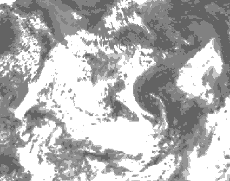 GDPS total cloud 144 hour forecast chart for Canada based on 2026/07/16 0000Z data