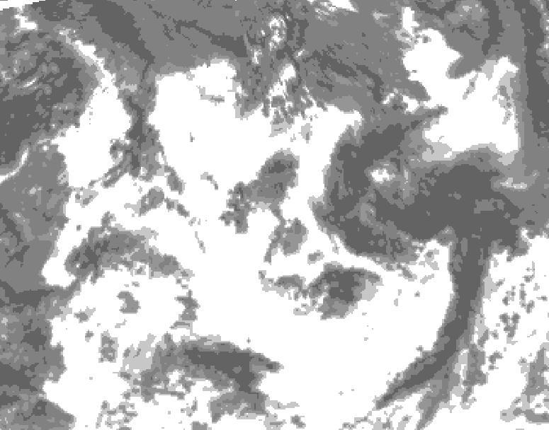 GDPS total cloud 162 hour forecast chart for Canada based on 2026/07/16 0000Z data