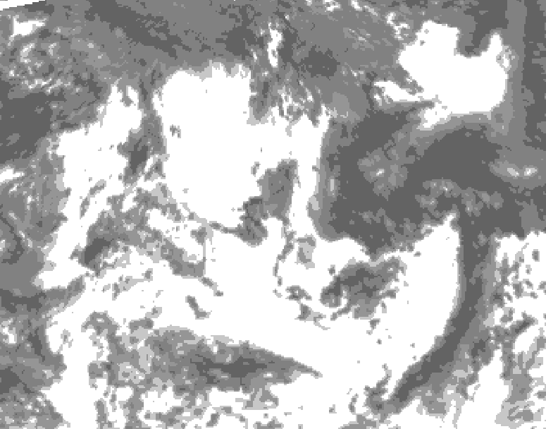GDPS total cloud 168 hour forecast chart for Canada based on 2026/07/16 0000Z data