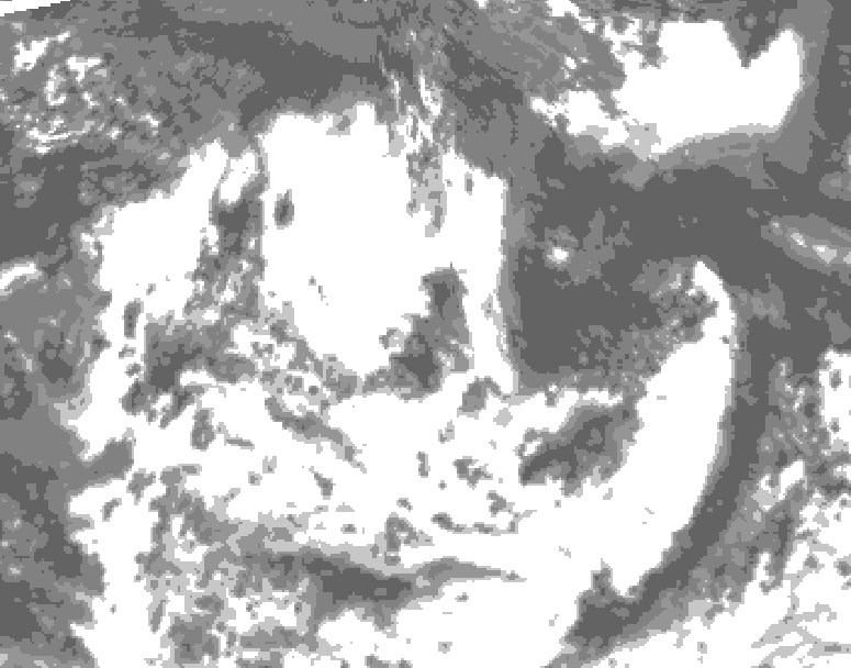 GDPS total cloud 174 hour forecast chart for Canada based on 2026/07/16 0000Z data