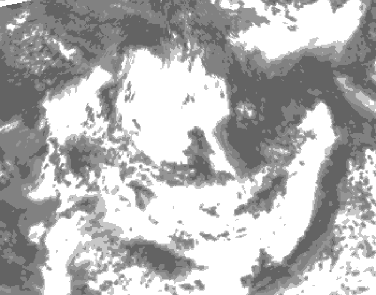 GDPS total cloud 180 hour forecast chart for Canada based on 2026/07/16 0000Z data