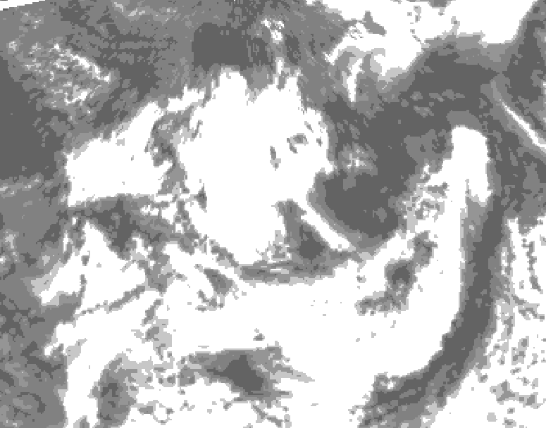GDPS total cloud 186 hour forecast chart for Canada based on 2026/07/16 0000Z data