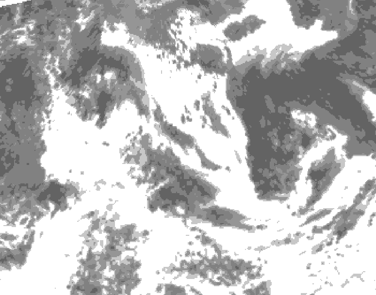 GDPS total cloud 012 hour forecast chart for Canada based on 2026/07/16 1200Z data