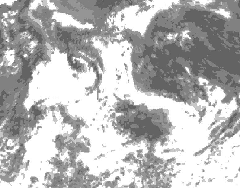 GDPS total cloud 036 hour forecast chart for Canada based on 2026/07/16 1200Z data