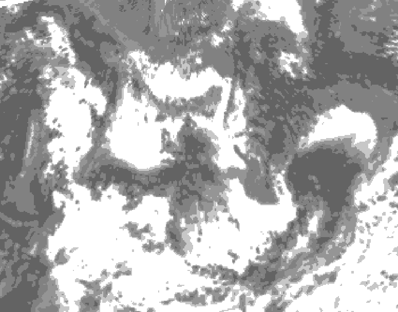 GDPS total cloud 072 hour forecast chart for Canada based on 2026/07/16 1200Z data