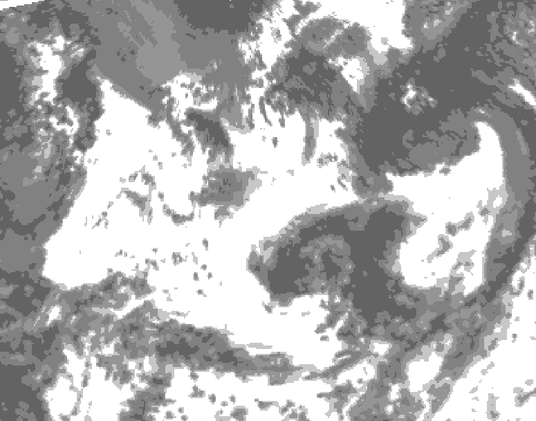 GDPS total cloud 120 hour forecast chart for Canada based on 2026/07/16 1200Z data
