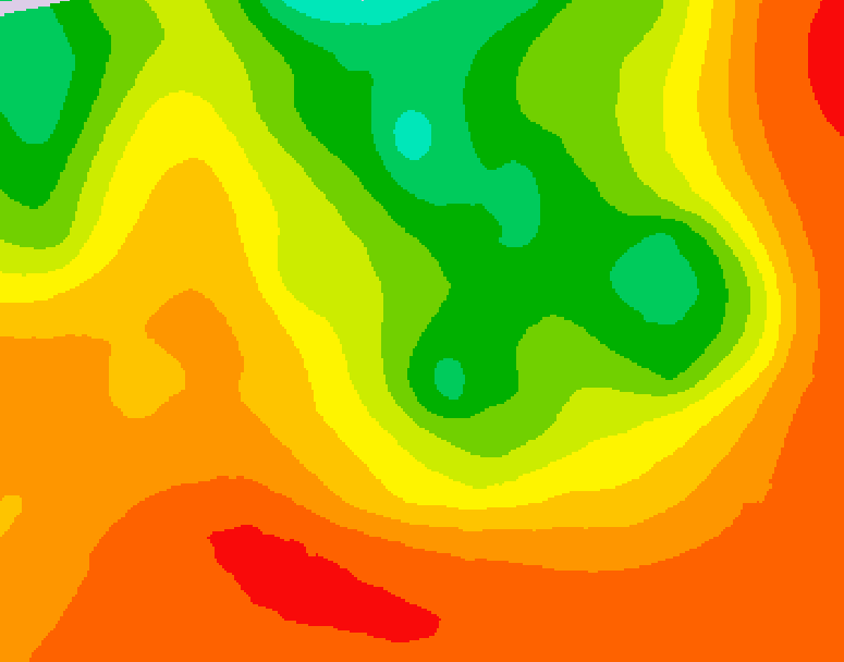 GDPS 500 millibar geopotential height 096 hour forecast chart for Canada based on 2026/07/17 0000Z data