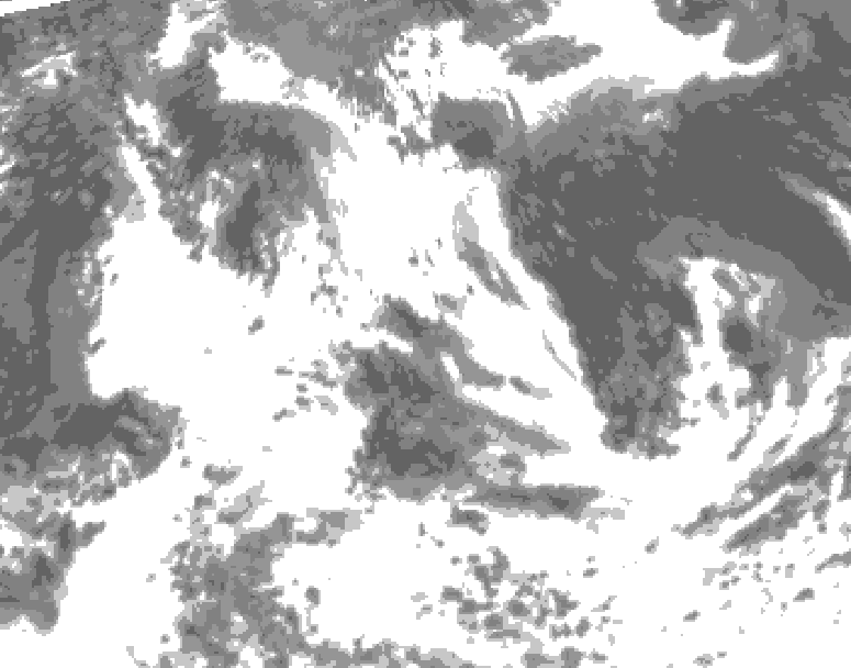 GDPS total cloud 006 hour forecast chart for Canada based on 2026/07/17 0000Z data