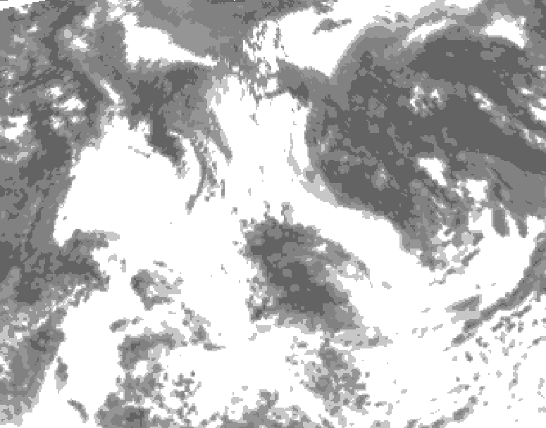 GDPS total cloud 018 hour forecast chart for Canada based on 2026/07/17 0000Z data