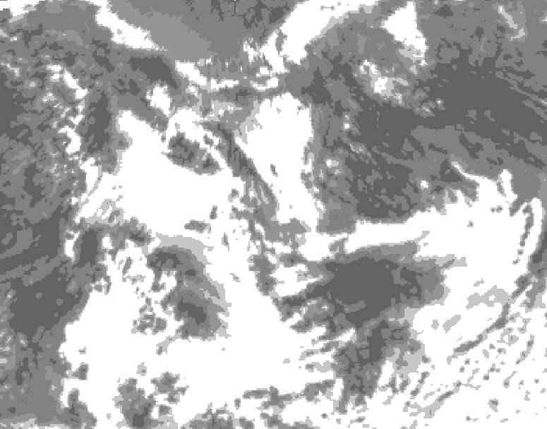 GDPS total cloud 036 hour forecast chart for Canada based on 2026/07/17 0000Z data