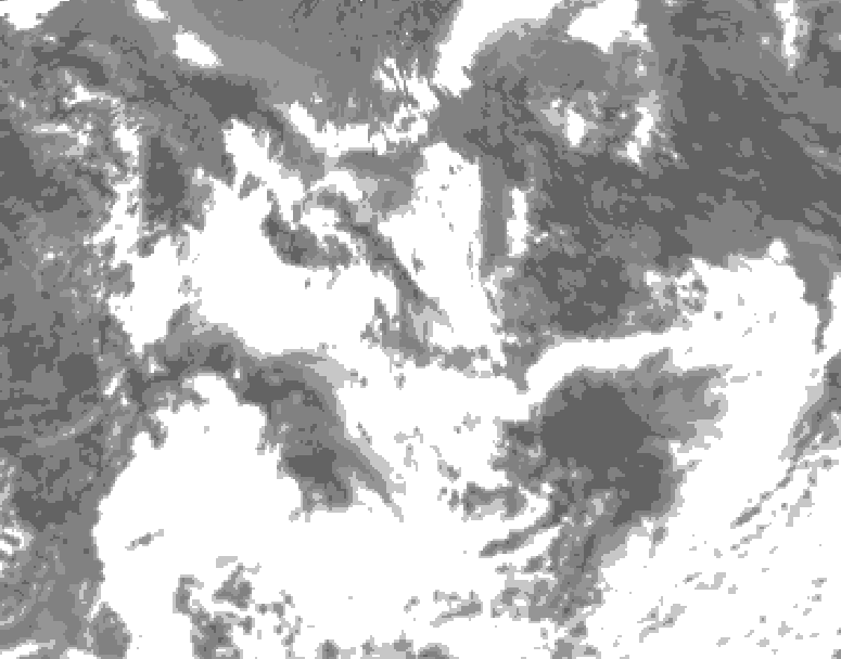 GDPS total cloud 042 hour forecast chart for Canada based on 2026/07/17 0000Z data
