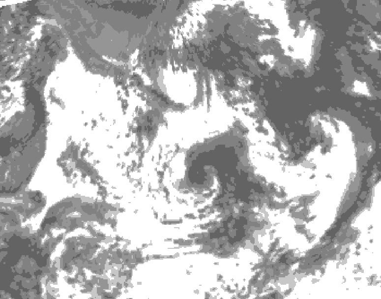 GDPS total cloud 096 hour forecast chart for Canada based on 2026/07/17 0000Z data