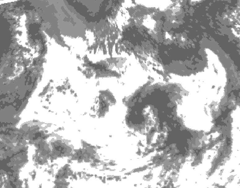 GDPS total cloud 114 hour forecast chart for Canada based on 2026/07/17 0000Z data
