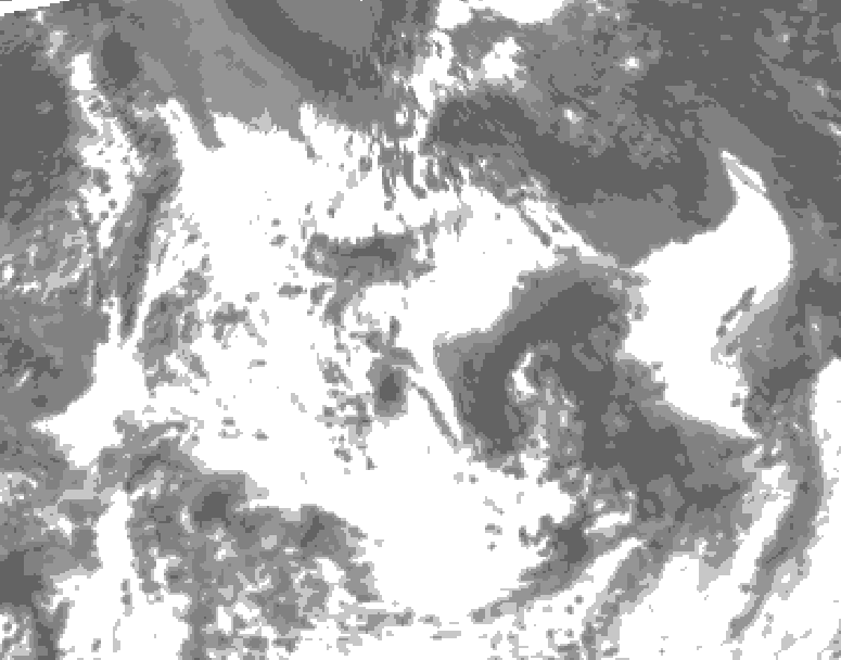 GDPS total cloud 120 hour forecast chart for Canada based on 2026/07/17 0000Z data