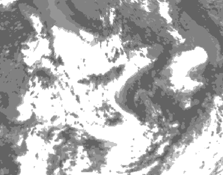 GDPS total cloud 132 hour forecast chart for Canada based on 2026/07/17 0000Z data
