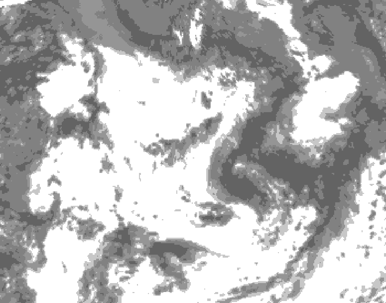 GDPS total cloud 138 hour forecast chart for Canada based on 2026/07/17 0000Z data