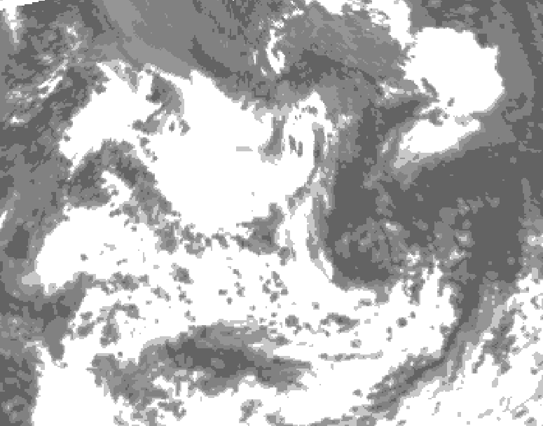 GDPS total cloud 150 hour forecast chart for Canada based on 2026/07/17 0000Z data