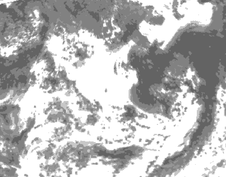 GDPS total cloud 168 hour forecast chart for Canada based on 2026/07/17 0000Z data