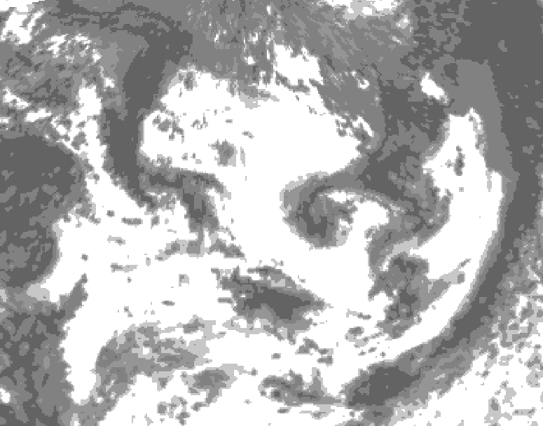 GDPS total cloud 198 hour forecast chart for Canada based on 2026/07/17 0000Z data