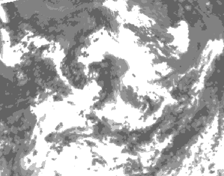 GDPS total cloud 228 hour forecast chart for Canada based on 2026/07/17 0000Z data