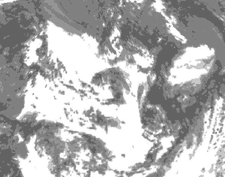 GDPS total cloud 120 hour forecast chart for Canada based on 2026/07/17 1200Z data
