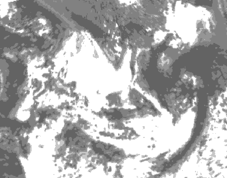 GDPS total cloud 144 hour forecast chart for Canada based on 2026/07/17 1200Z data