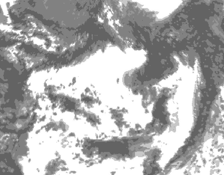 GDPS total cloud 168 hour forecast chart for Canada based on 2026/07/17 1200Z data