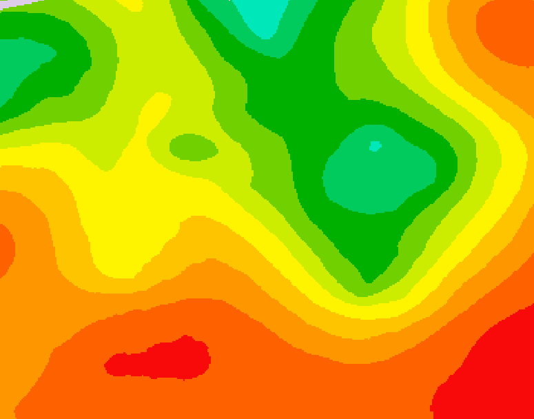 GDPS 500 millibar geopotential height 024 hour forecast chart for Canada based on 2026/07/18 0000Z data