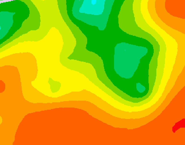 GDPS 500 millibar geopotential height 036 hour forecast chart for Canada based on 2026/07/18 0000Z data