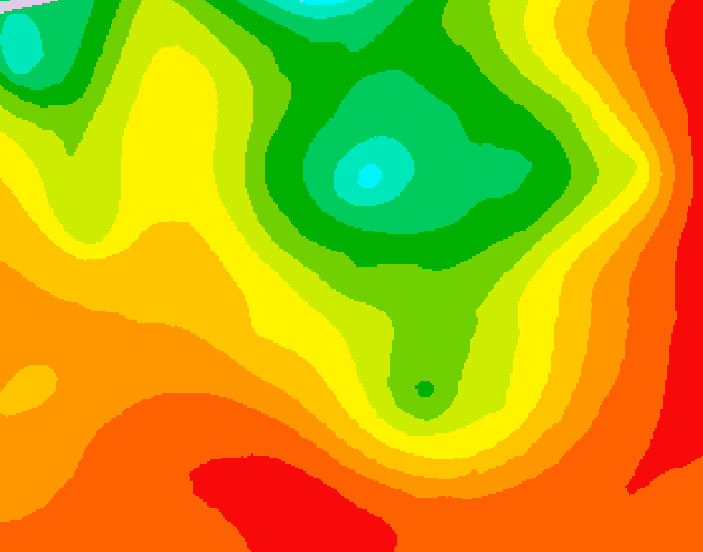 GDPS 500 millibar geopotential height 096 hour forecast chart for Canada based on 2026/07/18 0000Z data