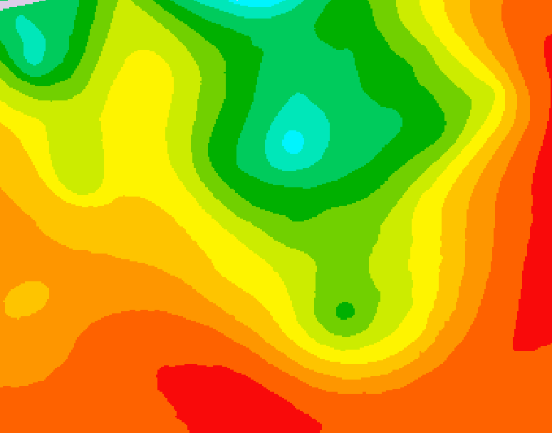 GDPS 500 millibar geopotential height 102 hour forecast chart for Canada based on 2026/07/18 0000Z data