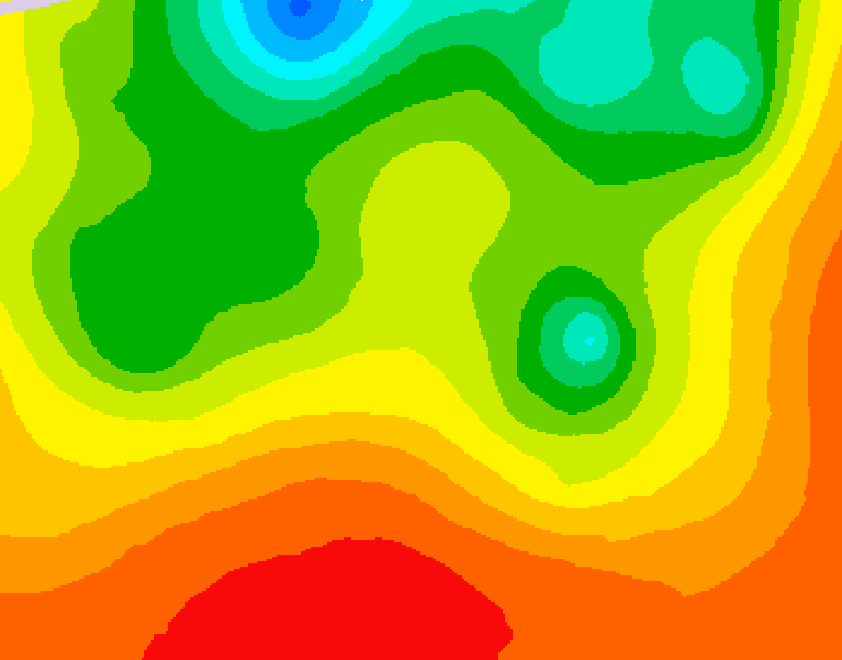 GDPS 500 millibar geopotential height 222 hour forecast chart for Canada based on 2026/07/18 0000Z data
